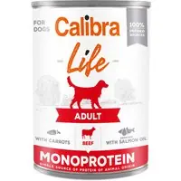 Ekonomipack Calibra Dog Life Adult 12 x 400 g - Nötkött med morötter Endast idag