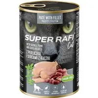 Super Rafi Sterilised Cat 12 x 400 g - Perlhöns & ankhjärtan Extra rabatt