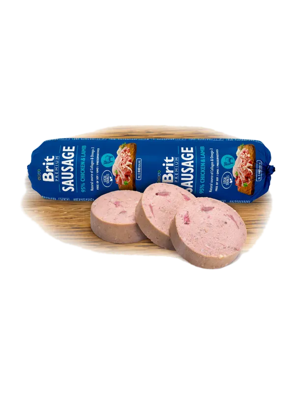 Brit Premium Korv Kyckling & Lamm för Hundar 800 g Begränsat antal