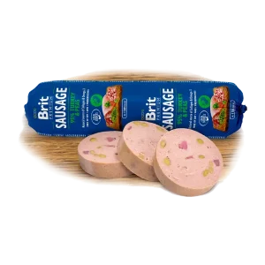 Brit Premium Sausage Turkey & Pea Hundmat 800 g Outlet