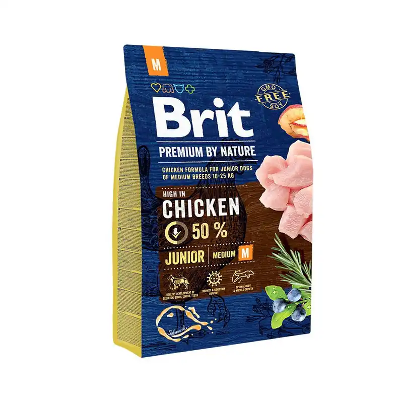 Erbjudandepris Brit Premium By Nature Dog Junior Medium Chicken