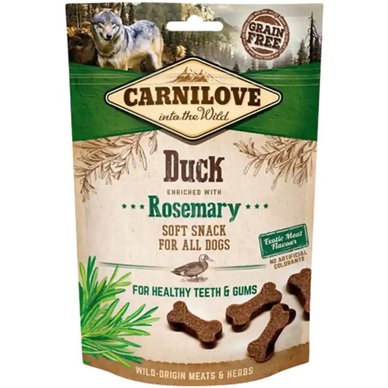 Premium Dog Semi Moist Snack Duck & Rosemary 200 g