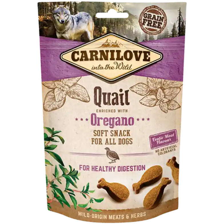 Dog Semi Moist Snack Quail & Oregano 200 g Beställ nu