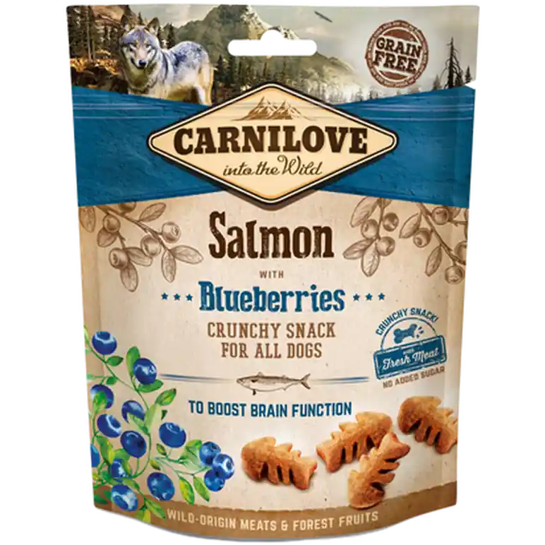 Dog Crunchy Snack Salmon & berries 200 g Utförsäljning