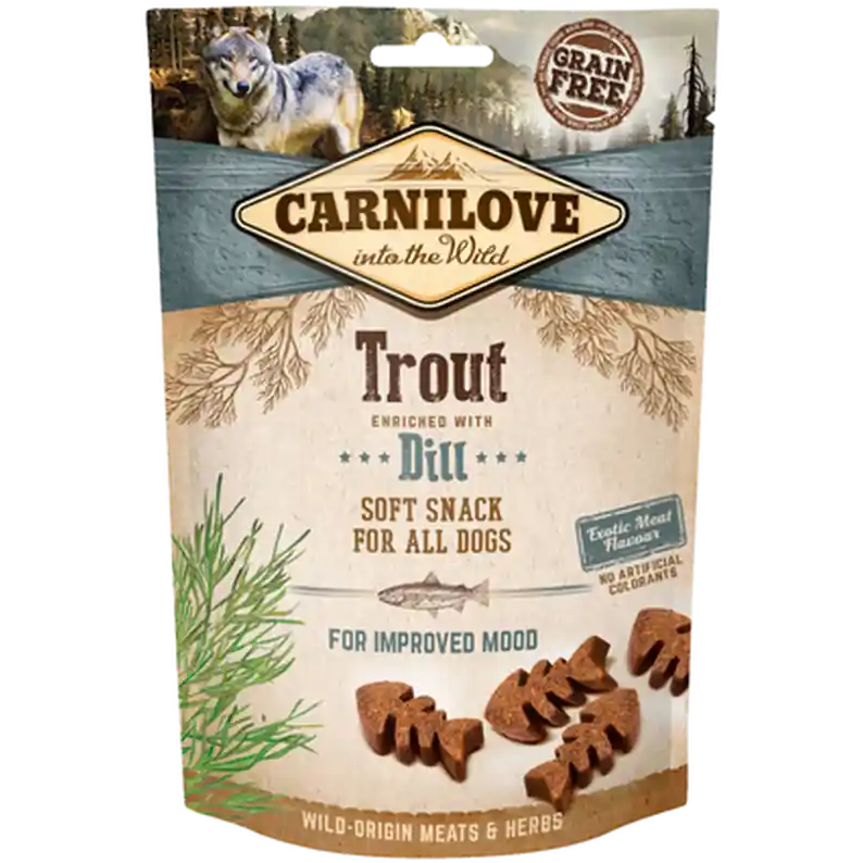 Dog Semi Moist Snack Trout & Dill 200 g Säker betalning