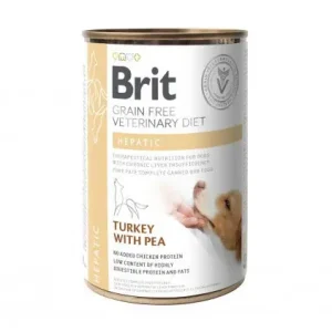 Brit Hepatic Turkey with Pea Hundmat 6 x 400 g Endast idag