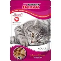 Lågt pris Super Benek Super Chunks 24 x 100 g - Nötkött i sås