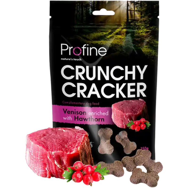 Outlet Dog Crunchy Cracker Venison enriched, Hawthorn 150g