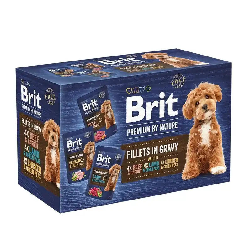 Extra rabatt Brit Premium by Nature Dog Multipack gravy 12x85 g