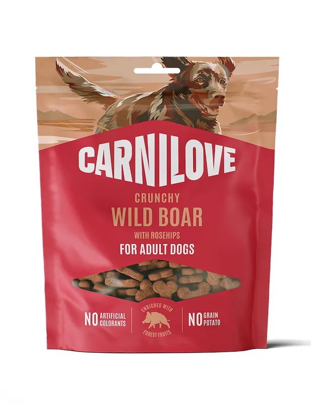 Begränsat erbjudande Crunchy Snack Vildsvin & Nypon hundgodis - 200 g
