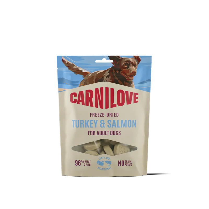 Premium Carnilove Dog Freeze Dried Turkey & Salmon hundgodis 60 g