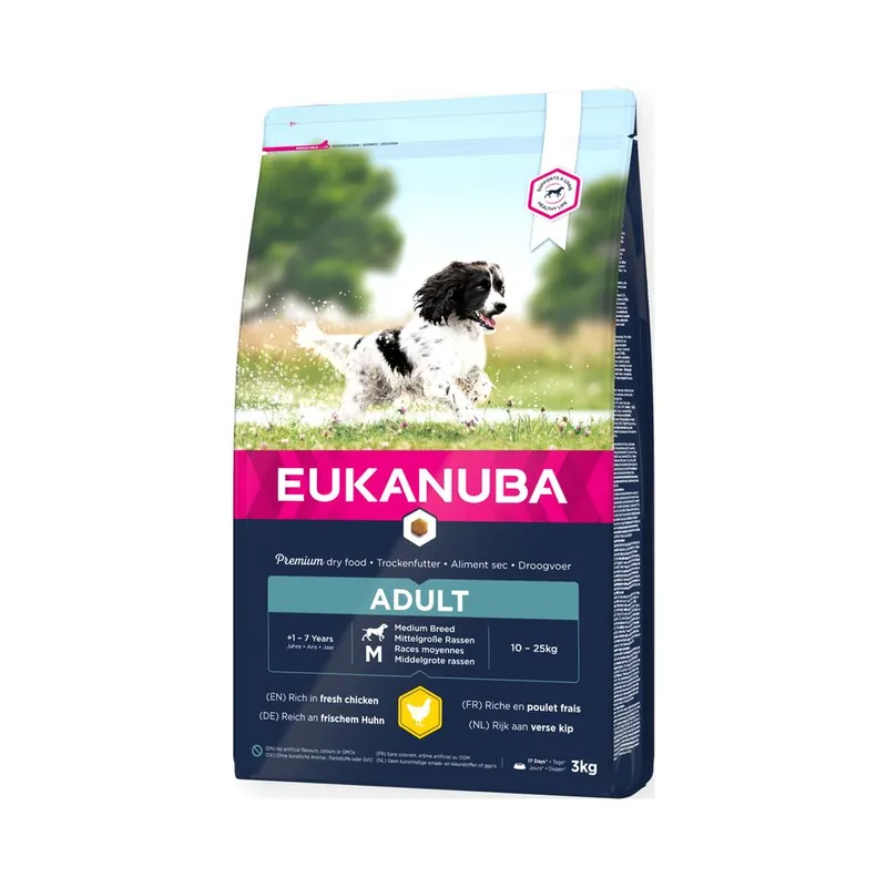 Expressleverans Dog Active Adult Medium Hundfoder 3kg