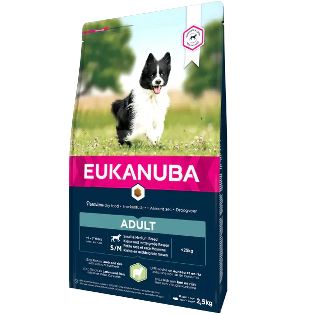 Eukanuba Canine Adult Small & Medium Lamb & Rice 2,5 kg prisnedsättning