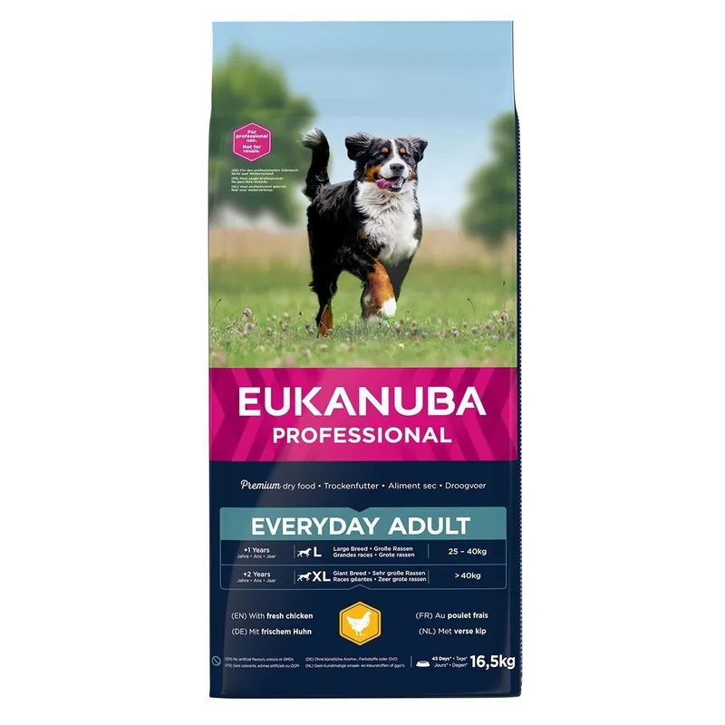 Rabatter Eukanuba Dog Everyday Adult Large 16,5 kg