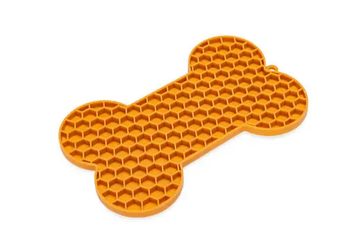 Beeztees LickMat Bone slickmatta orange 18 cm för hundar Nyhet