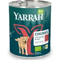 Yarrah Ekologisk Chunks med ekologisk kyckling & ekologiskt nötkött - Ekonomipack 12 x 820 g Begränsat erbjudande