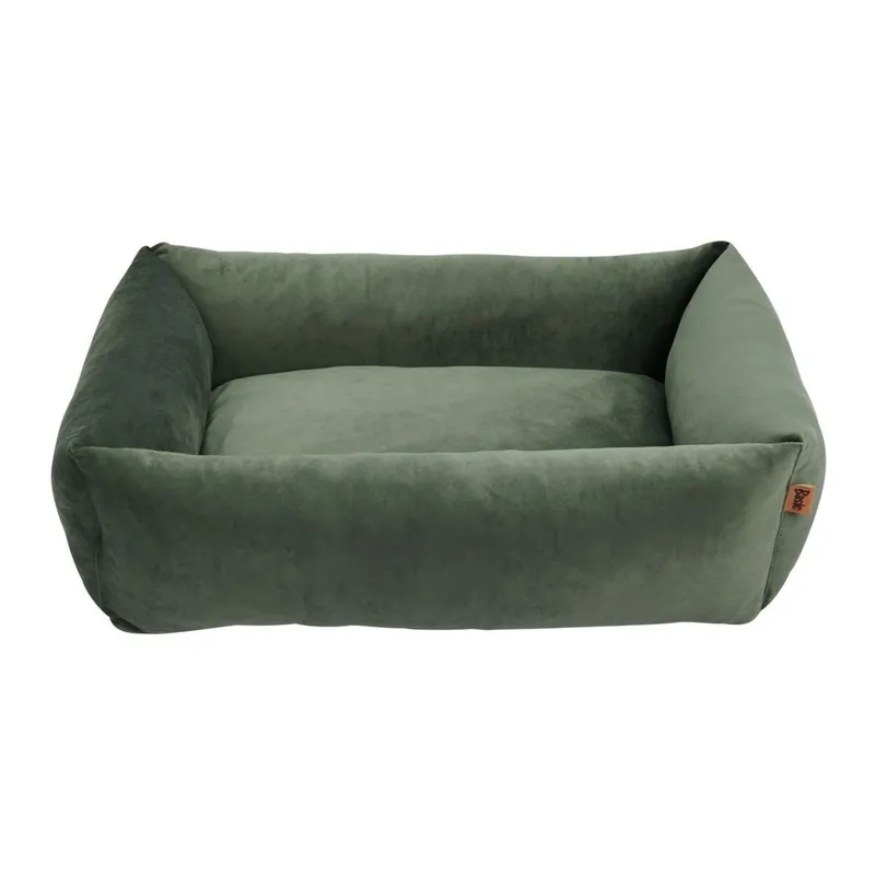 Basic WellB Velvet Ortopedisk Hundbädd/Kattbädd Grön Nyhet