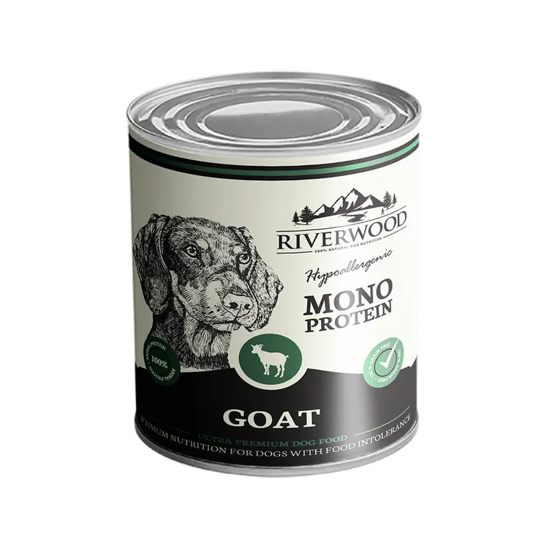 Endast denna vecka Riverwood Monoprotein get våtfoder 6 x 400 g för hundar