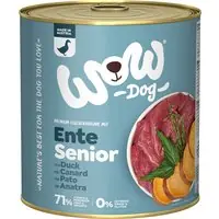 I lager WOW Senior med anka 800 g - Ekonomipack 24 x 800 g