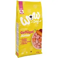 WOW Junior med fjäderfä - Ekonomipack 2 x 6 kg Expressleverans