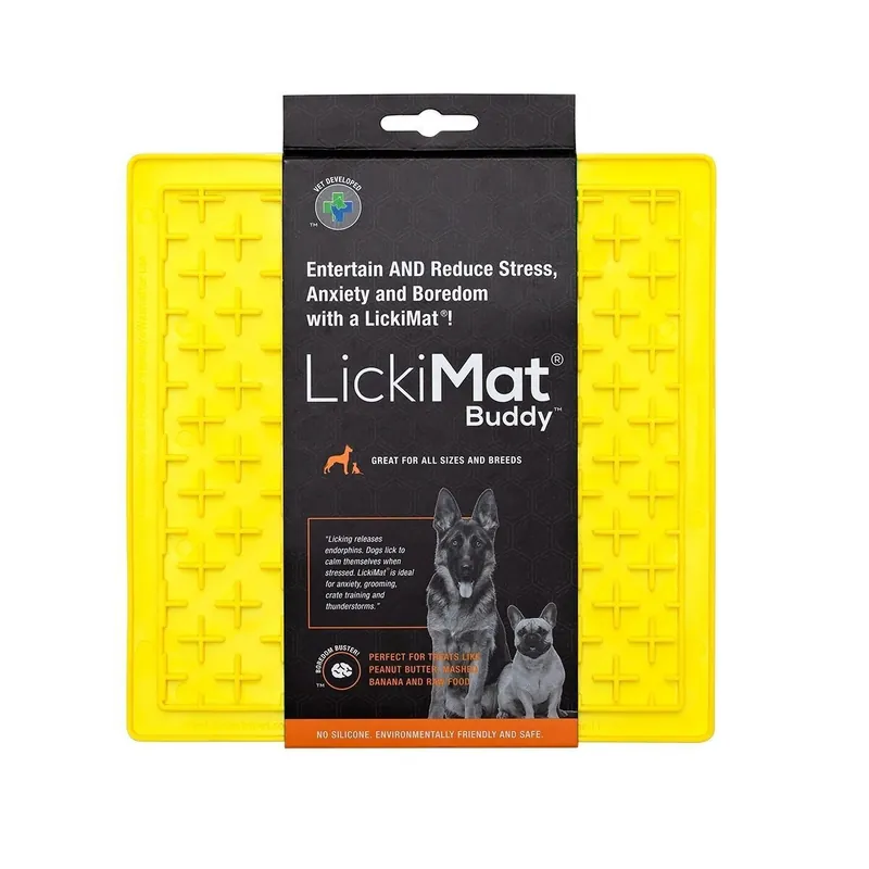 LickiMat Buddy Classic Slickmatta Gul Rabatter