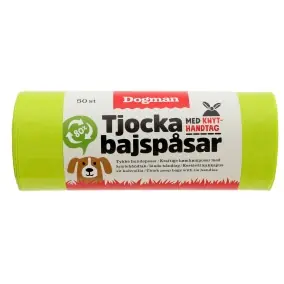 Bajspåsar med handtag 50-pack, Limegrön Fynd