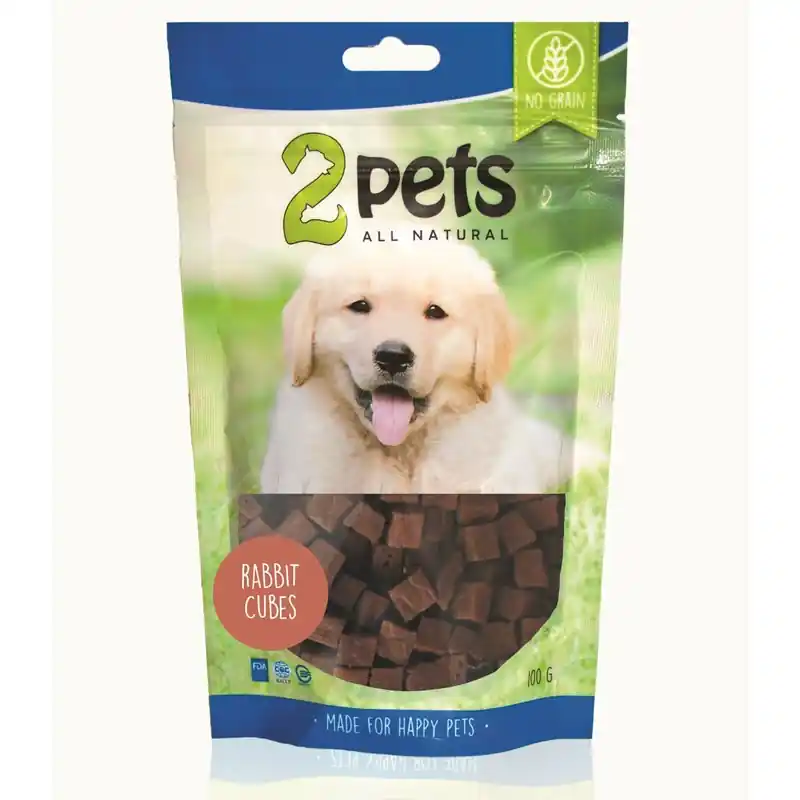 Sista chansen Dogsnack Rabbit Cubes, 100 g