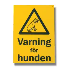 prisnedsättning Skylt Varning för hunden