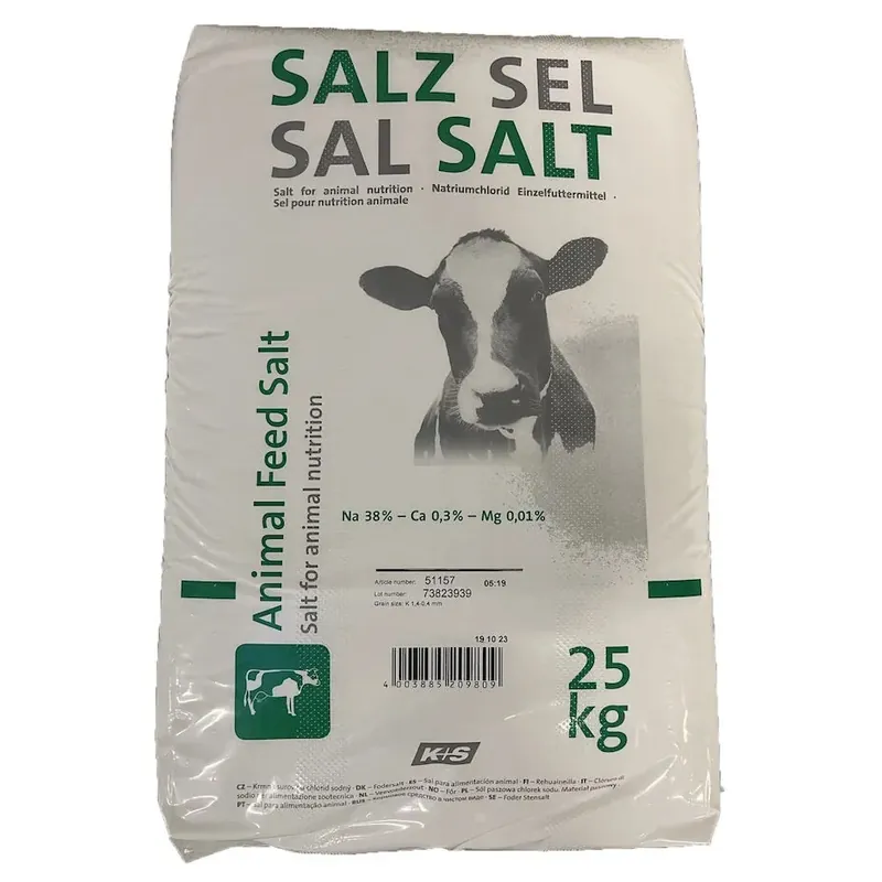 I lager Fodersalt 0,4-1,4mm 25kg