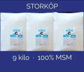 MSM Pegamo‘s 9 kilo (3x3kg) Erbjudande