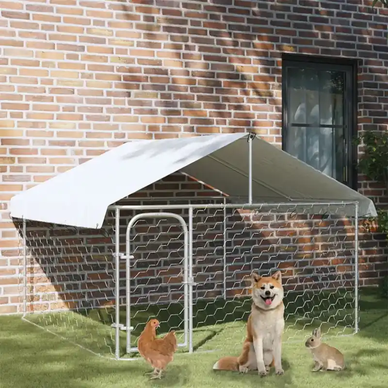 vidaXL Hundgård med tak för utomhusbruk 200x200x150 cm Lägg i varukorgen