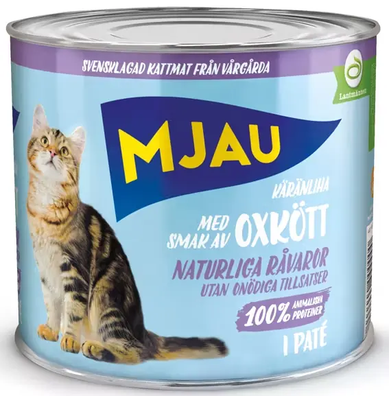 Mjau våt oxkött 635g Rabatter