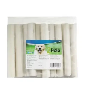 2pets Tuggrulle vit, 12,5 cm/ 15 mm, 10-pack I lager