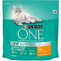 PURINA ONE Katt 11 år och äldre kyckling, fullkorn - 4 x 1,5 kg Rea