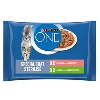 Endast denna vecka PURINA ONE 4 x 85 g - Sterilcat Lax och Kalkon