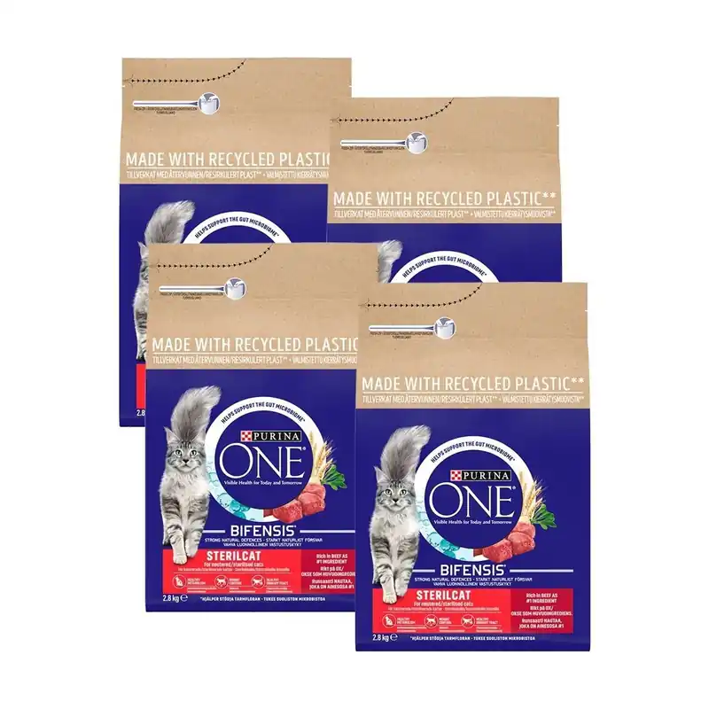 Populärt val Purina ONE Sterilcat Oxe 4x2,8kg