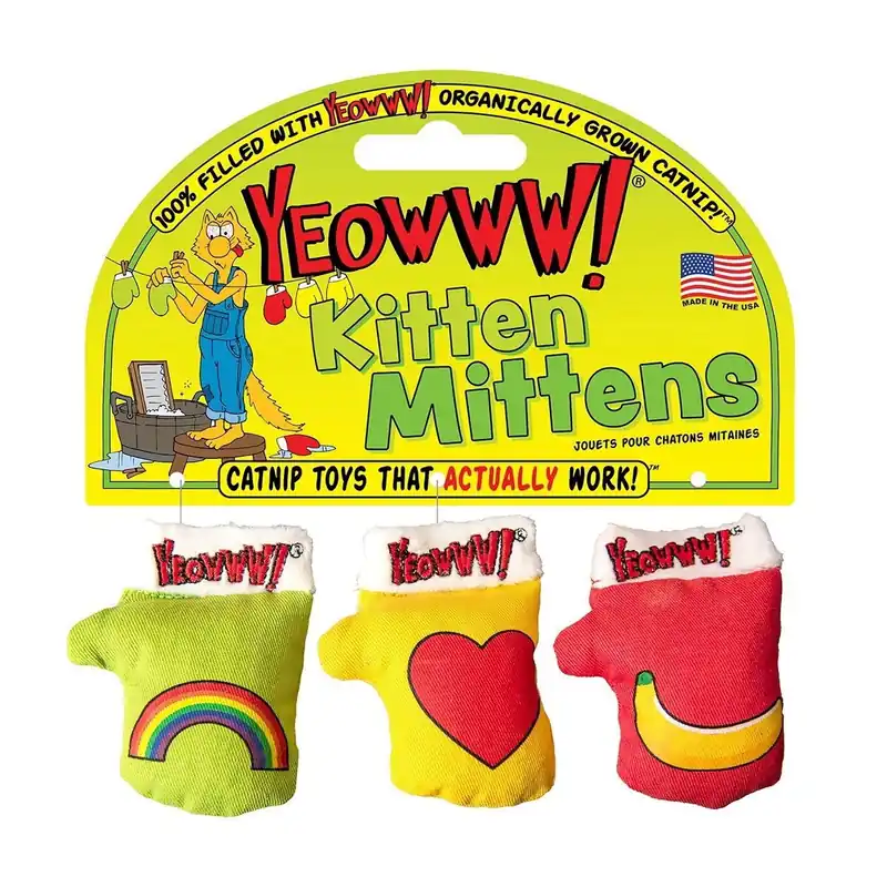 Yeowww Kattmynta Kitten Mittens 3-pack I lager