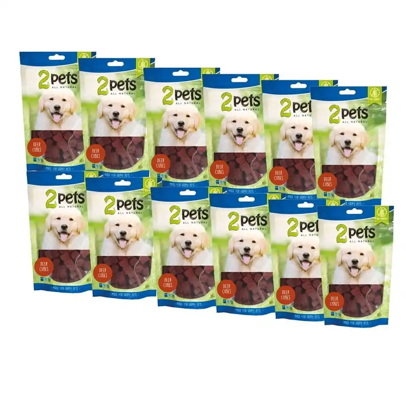 2Pets Cubes med Hjort 12x100 g Reapris