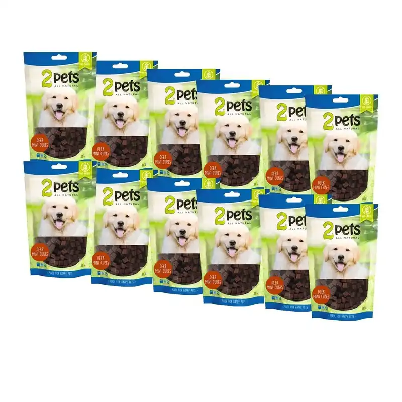 2Pets Minicubes med Hjort 12 x 100 g Erbjudandepris