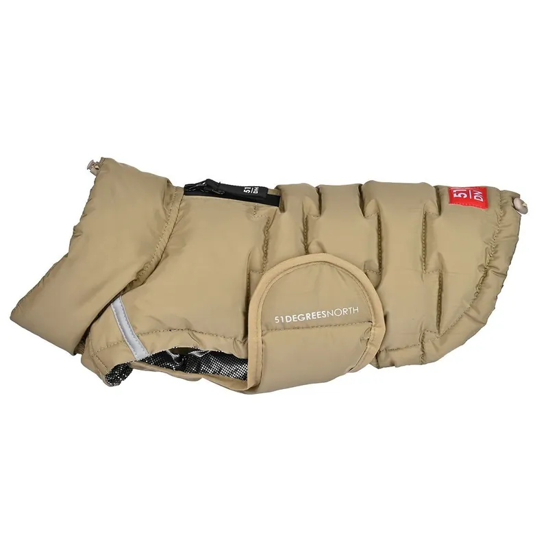 51 Degrees North Edge Hundjacka Beige Populärt val