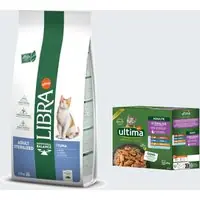 Snabb leverans 12 kg Libra Cat + 8 x 85 g Ultima Sterilised Mix på köpet! - Sterilized tonfisk