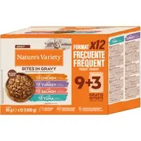 2 x Nature‘s Variety till ett specialpris! - Bites in Sauce, Mix (4 sorter) (2 x 12 x 85 g) prisnedsättning