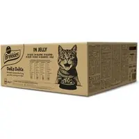 Köp online Brekkies Daily Delice Adult Cat 80 x 85 g - Mixpack i gelé (4 sorter)