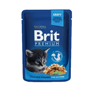 Begränsad tid Brit Premium Cat Pouches Chicken Chunks Kattunge 100 g PROVFÖRPACKNING