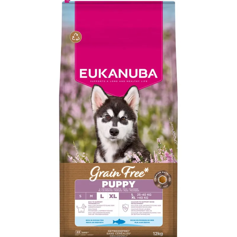 Säker betalning Eukanuba Puppy Grain Free Large & Extra Large Breed Ocean Fish
