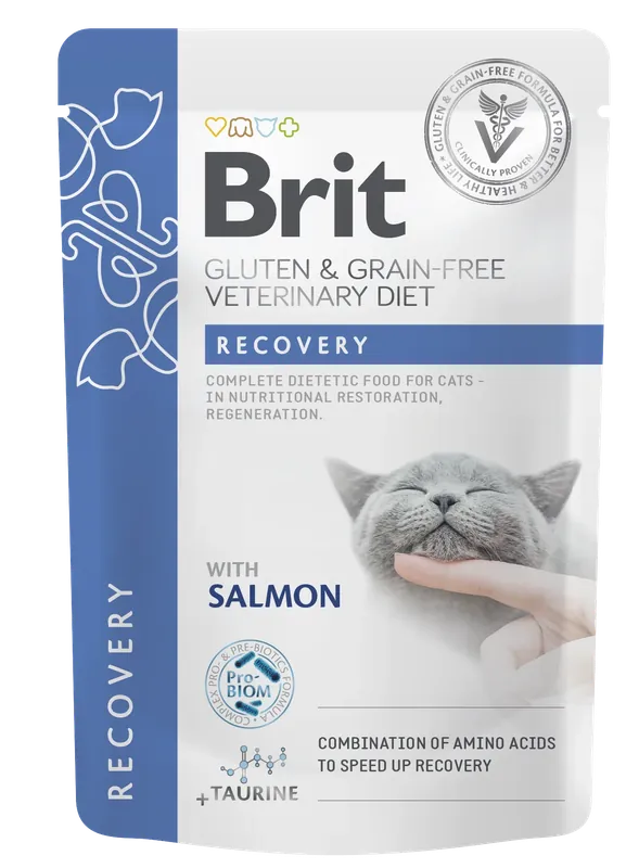Beställ nu Brit Pouch Recovery med lax 85 g för katter