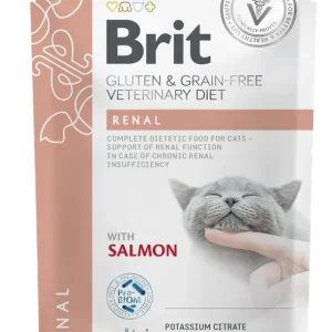 Brit Pouch Renal med lax för katt 85 g Erbjudandepris