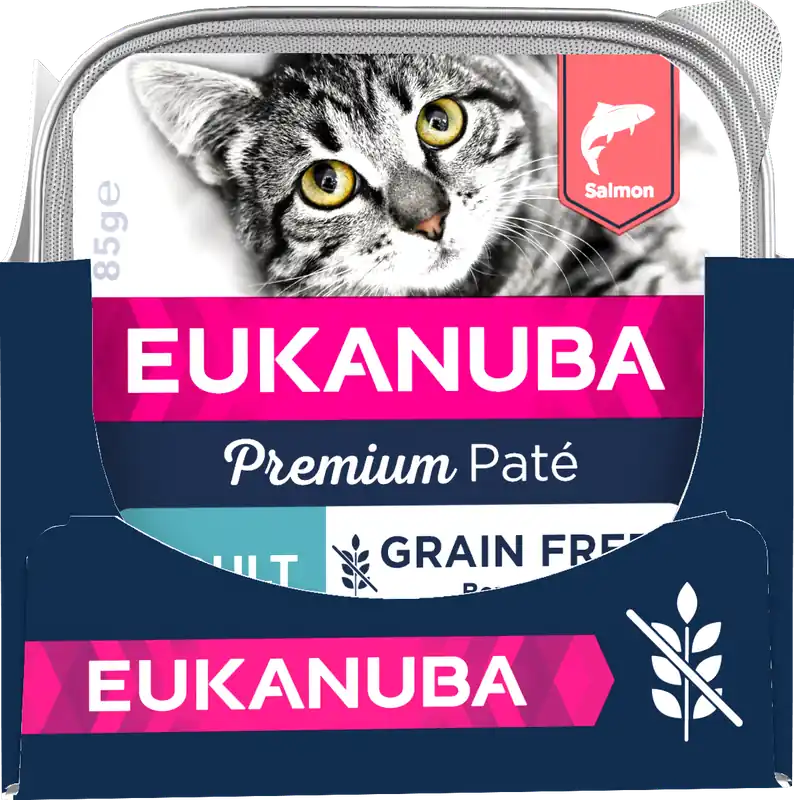 Beställ idag Cat Grain Free Adult Salmon Paté 12x85g