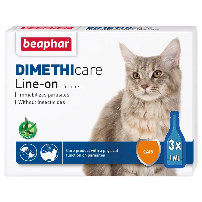 Beaphar Dimethicare Line-on Katt - 3x1 ml Extra rabatt