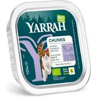 Yarrah Ekologiskt Chunks in Sauce 6 x 100 g - Ekologisk kyckling & ekologisk kalkon med ekologisk aloe vera Begränsat antal